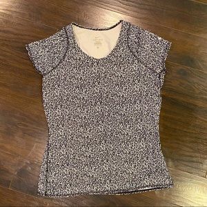 Nike black and white patterned top